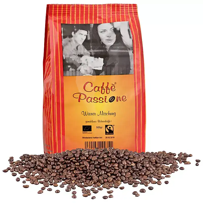 Produktfotos für Onlineshops Kaffeebohnen Verpackung