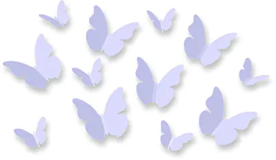 Produktfoto Deko-Schmetterlinge aus farbigem Papier